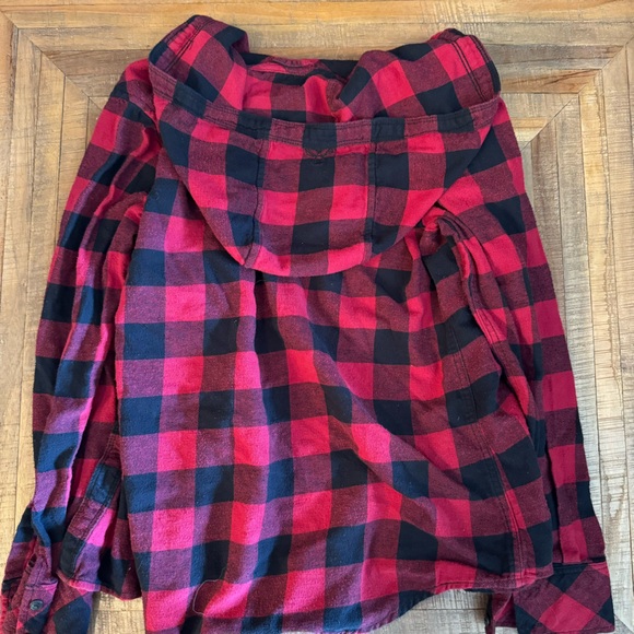 TNA hooded plaid flannel - Picture 2 of 3